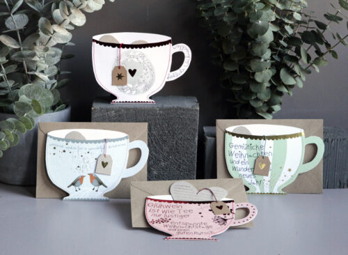 Teetasse Karte good old friends